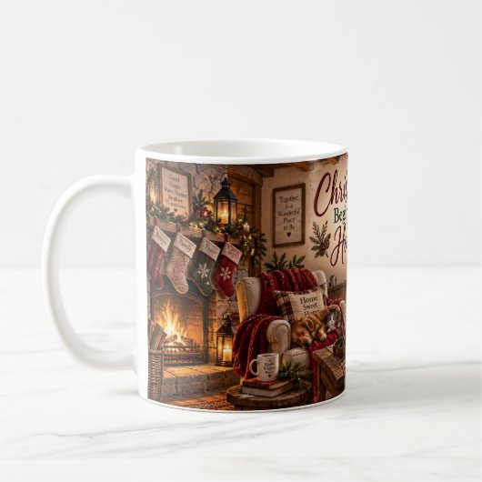 Kerst begint thuis mok (Links)