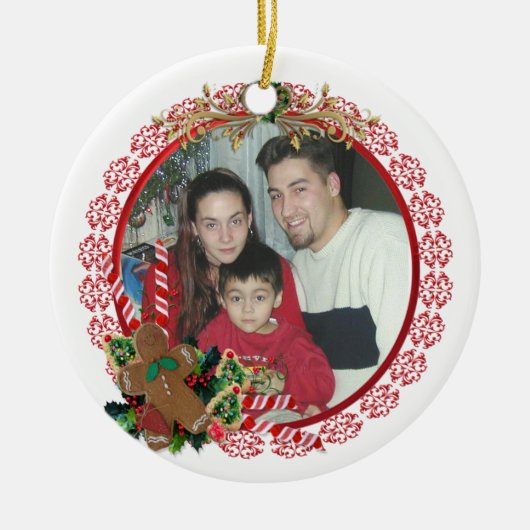 Kerst behandelt Ornament peperkoek man (Voorkant)