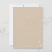 Kerst Beige Neutraal Baby shower Dank u kaart (Achterkant)