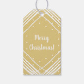 Kerst Beige Vrolijk Kerstfeest Cadeaulabel (Voorkant)