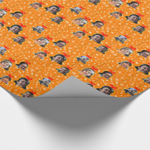 Kerst Bell Ornamenten 6 Foto D-Sinaasappel Cadeaupapier