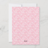 Kerst Bell Roze Preppy met Foto Feestdagenkaart (Achterkant)