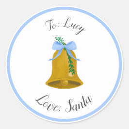 Kerst Bells and Bows Custom Gift Label Sticker
