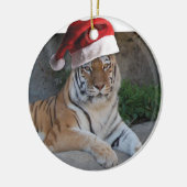 Kerst Bengaal Tijger Keramisch Ornament (Links)