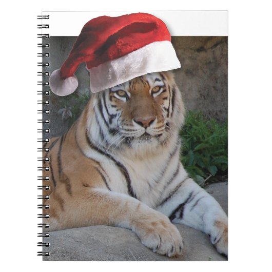Kerst Bengaalse Tijger Notitieboek (Voorkant)