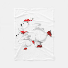 Kerst Beren Baby Fleece Deken