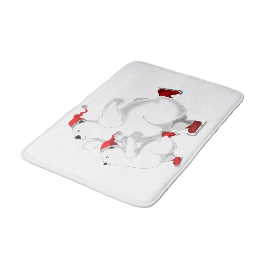 Kerst Beren badmat -  (Gekanteld)