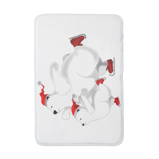 Kerst Beren badmat -  (Voorkant Verticaal)