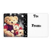 Kerst Beren Gift Label Label Stickers (Voorkant)