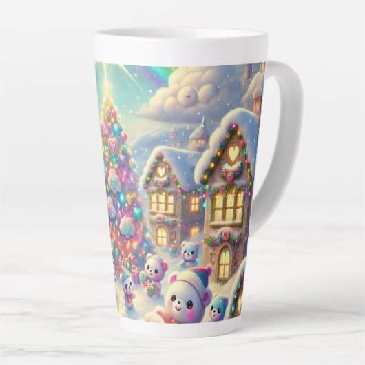 Kerst beren latte mok (Rechterhoek)