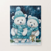 Kerst Beren puzzel Legpuzzel (Verticaal)