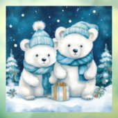 Kerst Beren venster Cling Raamsticker (Vel 3)