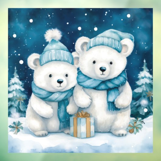 Kerst Beren venster Cling Raamsticker (Vel 3)