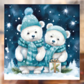 Kerst Beren venster Cling Raamsticker (Vel 2)