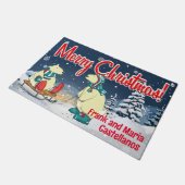  Kerst Beren Winter Vakantie Scène Deurmat (Schuin)
