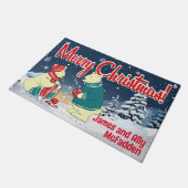  Kerst Beren Winter Vakantie Scène Deurmat (Schuin)