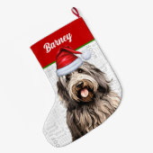 Kerst Bergamasco met de naam van de hond Grote Kerstsok (Achterkant (Hangend))