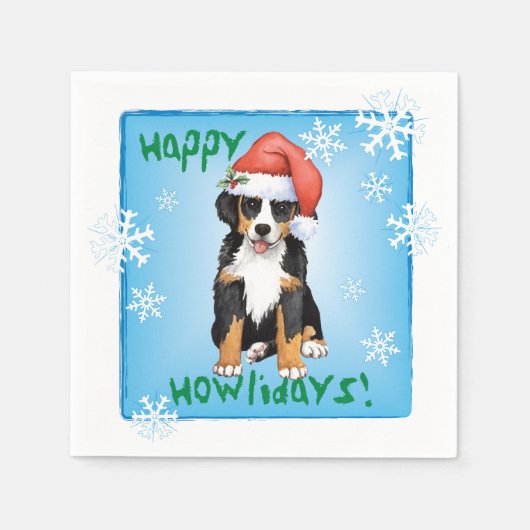 Kerst Berner Berg in Hond Servet (Voorkant)