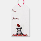 Kerst Berner Mountain Dog cadeau labels Cadeaulabel (Voorkant)