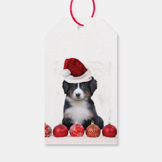 Kerst Berner Mountain Dog cadeau labels Cadeaulabel (Achterkant)
