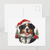 Kerst Berner Sennenhond Fietsen Briefkaart (Voorkant / Achterkant)