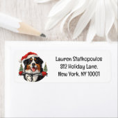 Kerst Berner Sennenhond Fietsen Etiket (Insitu)