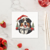 Kerst Berner Sennenhond Fietsen Servet (Insitu)