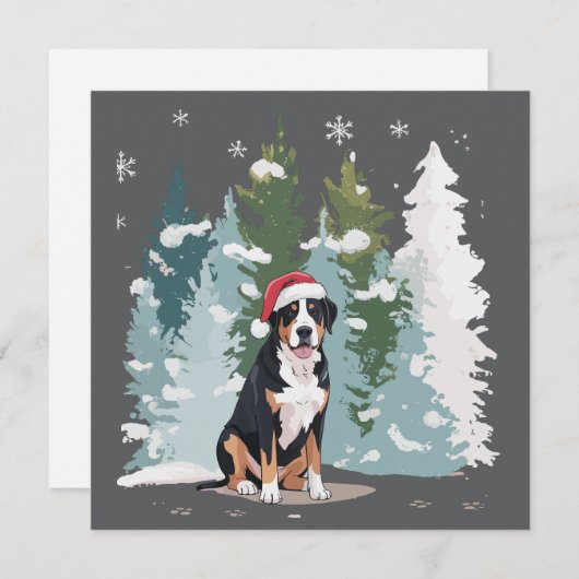 Kerst Berner Sennenhond Mama Puppy Winter Feestdagenkaart (Voorkant / Achterkant)