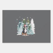 Kerst Berner Sennenhond Mama Puppy Winter Inpakpapier Vel (Voorkant)