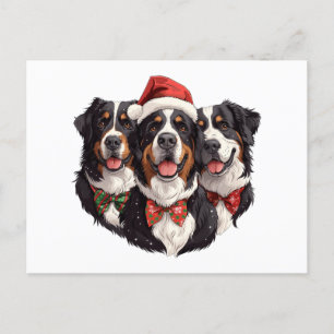 Kerst Berner Sennenhonden Briefkaart