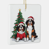Kerst Berner Sennenhonden Keramisch Ornament (Rechts)