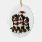 Kerst Berner Sennenhonden Keramisch Ornament (Rechts)