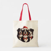 Kerst Berner Sennenhonden Tote Bag (Achterkant)