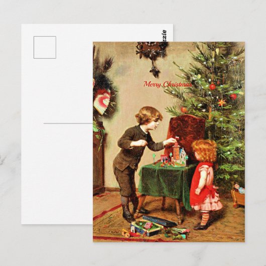 Kerst, beroemd schilderij van Felix Ehrlich Briefkaart (Voorkant / Achterkant)