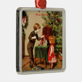 Kerst, beroemd schilderij van Felix Ehrlich Metalen Ornament (Rechts)