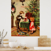 Kerst, beroemd schilderij van Felix Ehrlich Poster (Keuken)