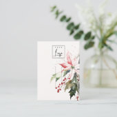 Kerst Berry Poinsettia Hairpin Display Logo Visitekaartje (Staand voorkant)