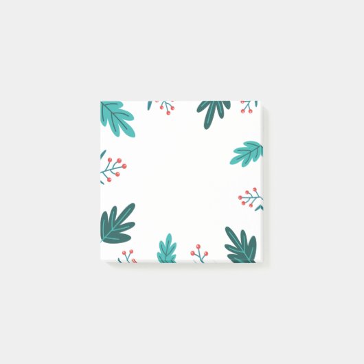 Kerst bessen en bladeren post-it® notes (Voorkant)