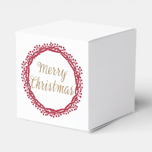 Kerst bessen krans aangepaste gunst doos bedankdoosjes (Achterkant)