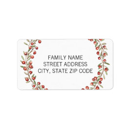 kerst bessen krans | Label retouradres