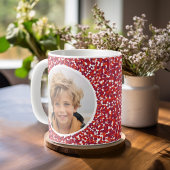 Kerst bessen krans met 2 foto koffiemok