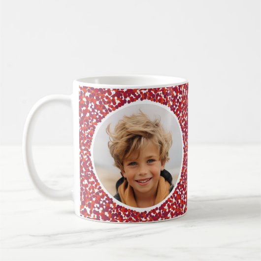 Kerst bessen krans met 2 foto koffiemok (Links)