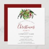 Kerst Bessen Zakelijk Kantoor Vakantie Party Kaart (Voorkant / Achterkant)