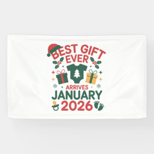 Kerst beste cadeau arriveert januari 2026 koppels spandoek
