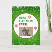 Kerst Beste Kat Moeder Ooit Foto Kaart (Voorkant)