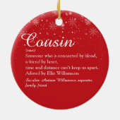 Kerst Beste Ooit Neef Definitie Sneeuwvlokken Keramisch Ornament (Achterkant)