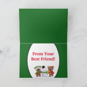 Kerst Beste Vrienden Beer wenskaart Feestdagen Kaart (Binnen)