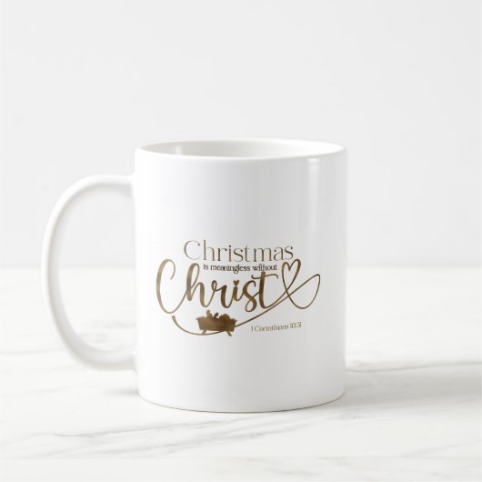 KERST BETEKENISLOOS ZONDER CHRISTUS 11 oz Koffiemok (Links)
