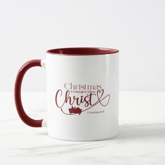 KERST BETEKENISLOOS ZONDER CHRISTUS 11 oz Mok (Links)