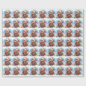 Kerst Bever Wrapping Papier (Vlak)